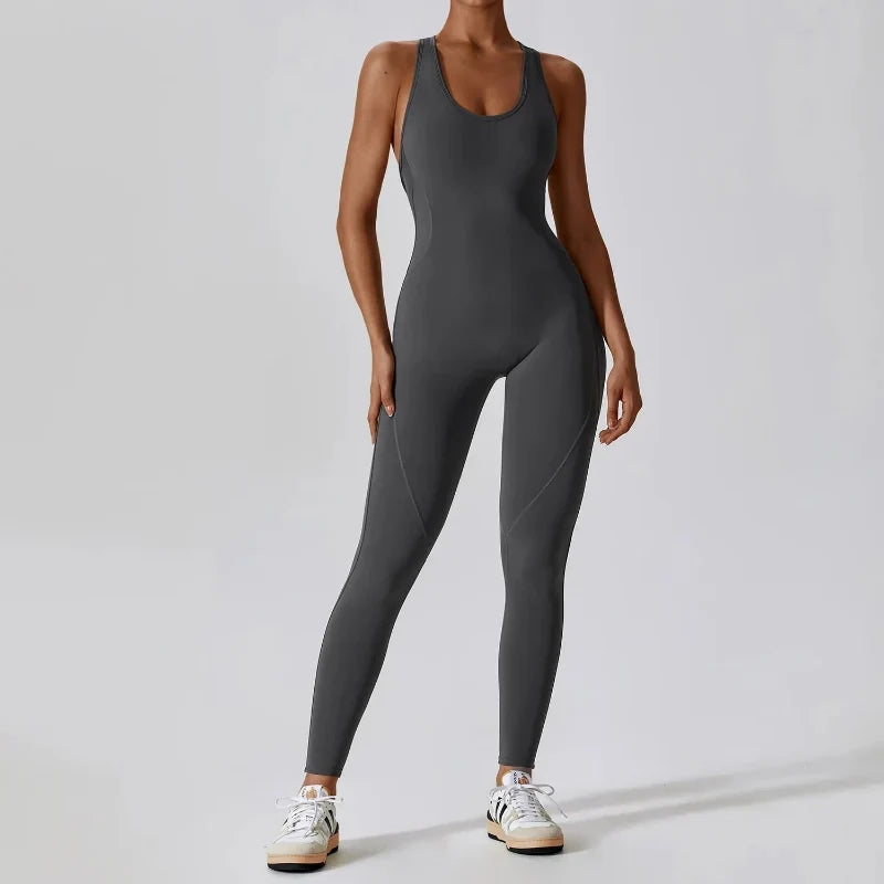 Open-Back Sculpt Jumpsuit