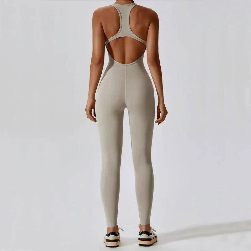 Open-Back Sculpt Jumpsuit