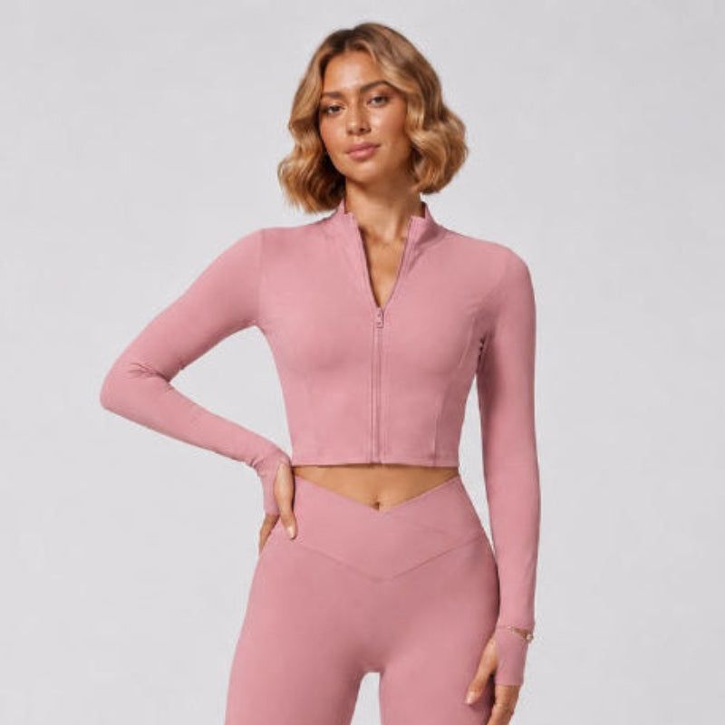 Cropped Zip Training Jacket